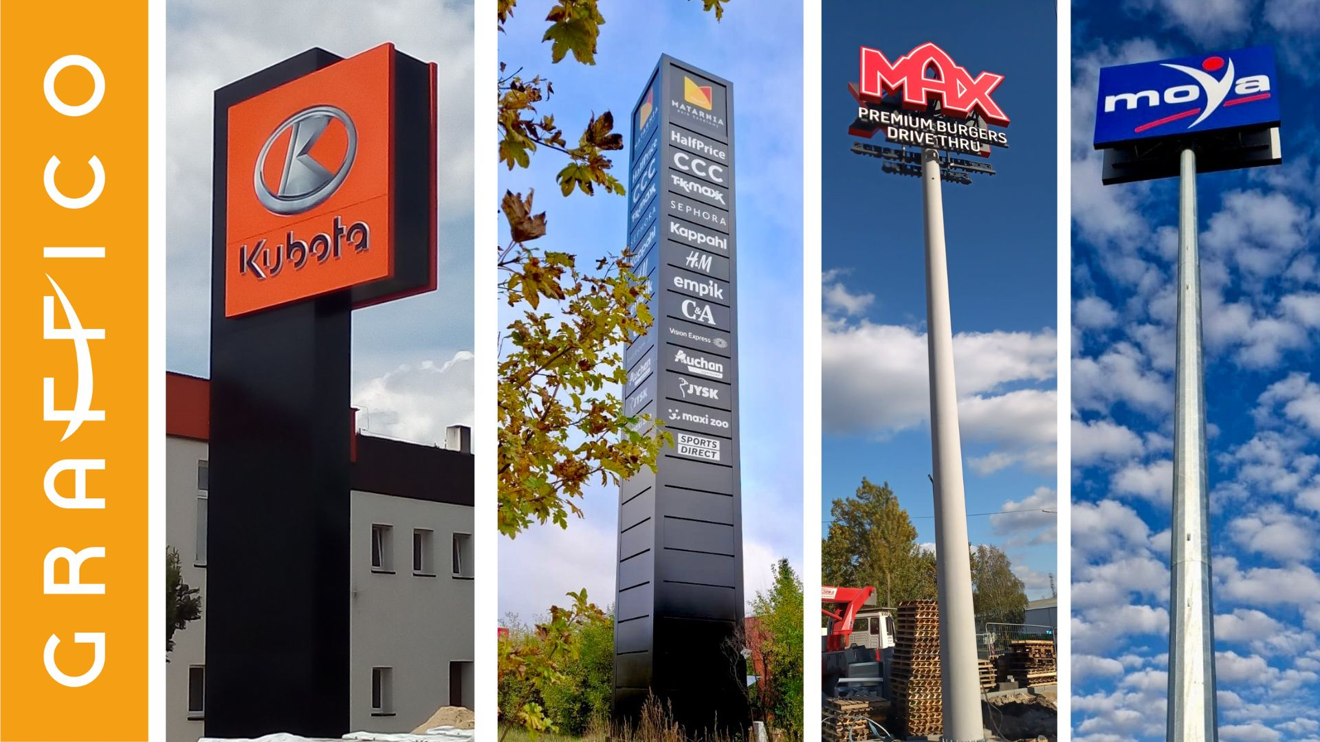 Pylony reklamowe – rodzaje, zastosowanie i korzyści dla biznesu