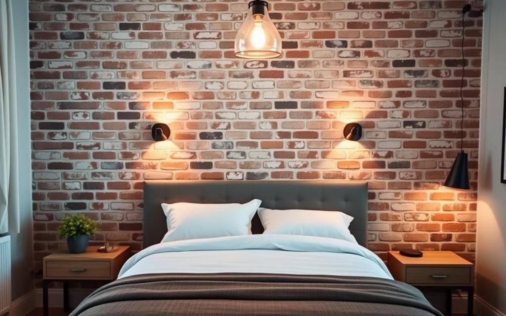Cegła w sypialni za łóżkiem – modne pomysły na nowoczesne wnętrze