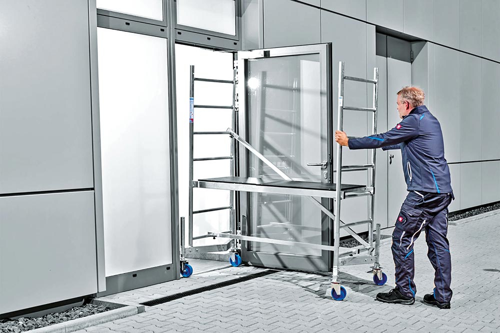 Rozłożone rusztowanie jezdne MONTO