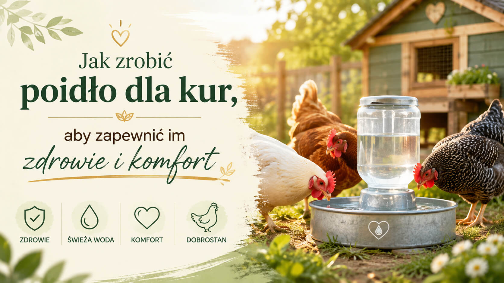 Jak zrobić poidło dla kur, aby zapewnić im zdrowie i komfort?
