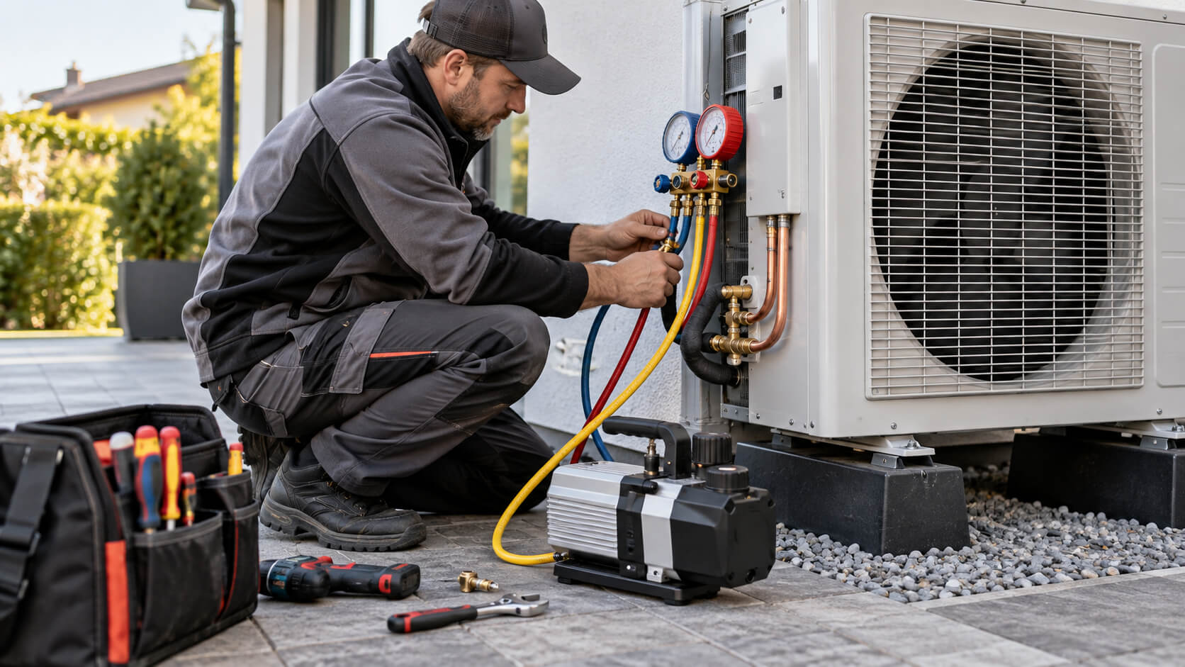 Pompa próżniowa do klimatyzacji i pomp ciepła – jaką wybrać? Narzędzia niezbędne instalatorowi HVAC